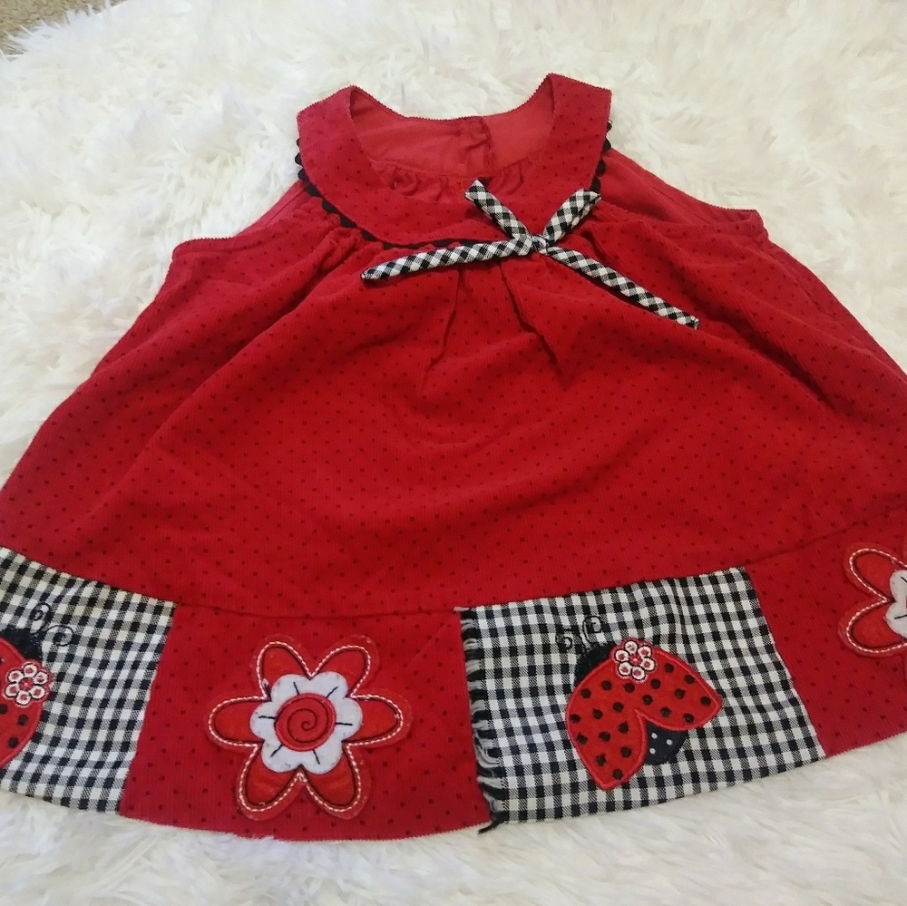 Lady bug Dress 9 Month